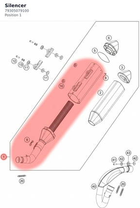 Diagram preview: Silencer (79305079100)