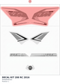 Diagram preview: DECAL KIT 200 RC          2016 (90908099100)