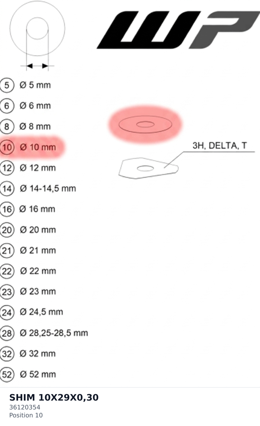 Diagram preview: SHIM 10X29X0,30 (36120354)
