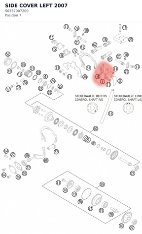 Diagram preview: SIDE COVER LEFT           2007 (50337007200)