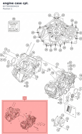 Diagram preview: engine case cpl. (6173010004424)