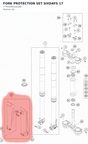 Diagram preview: FORK PROTECTION SET SIXDAYS 17 (7770109410028E)