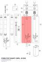 Diagram preview: FORK FIST RIGHT CMPL. R EVO (S444800008S0000)