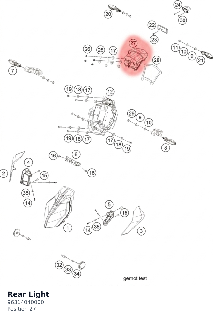 Diagram preview: Rear Light (96314040000)