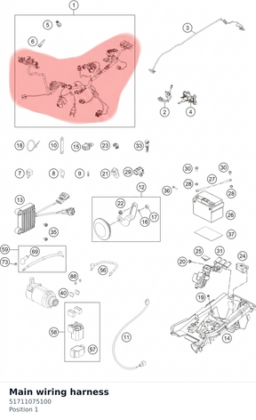Diagram preview: Main wiring harness (51711075100)