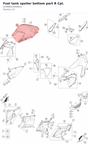 Diagram preview: Fuel tank spoiler bottom part R Cpl. (61908051044KCA)