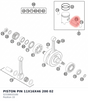 Diagram preview: PISTON PIN 11X16X46 200 02 (52330033100)