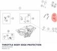 Diagram preview: THROTTLE BODY EDGE PROTECTION (A62441022020)