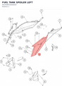Diagram preview: FUEL TANK SPOILER LEFT (A62408050000EDA)