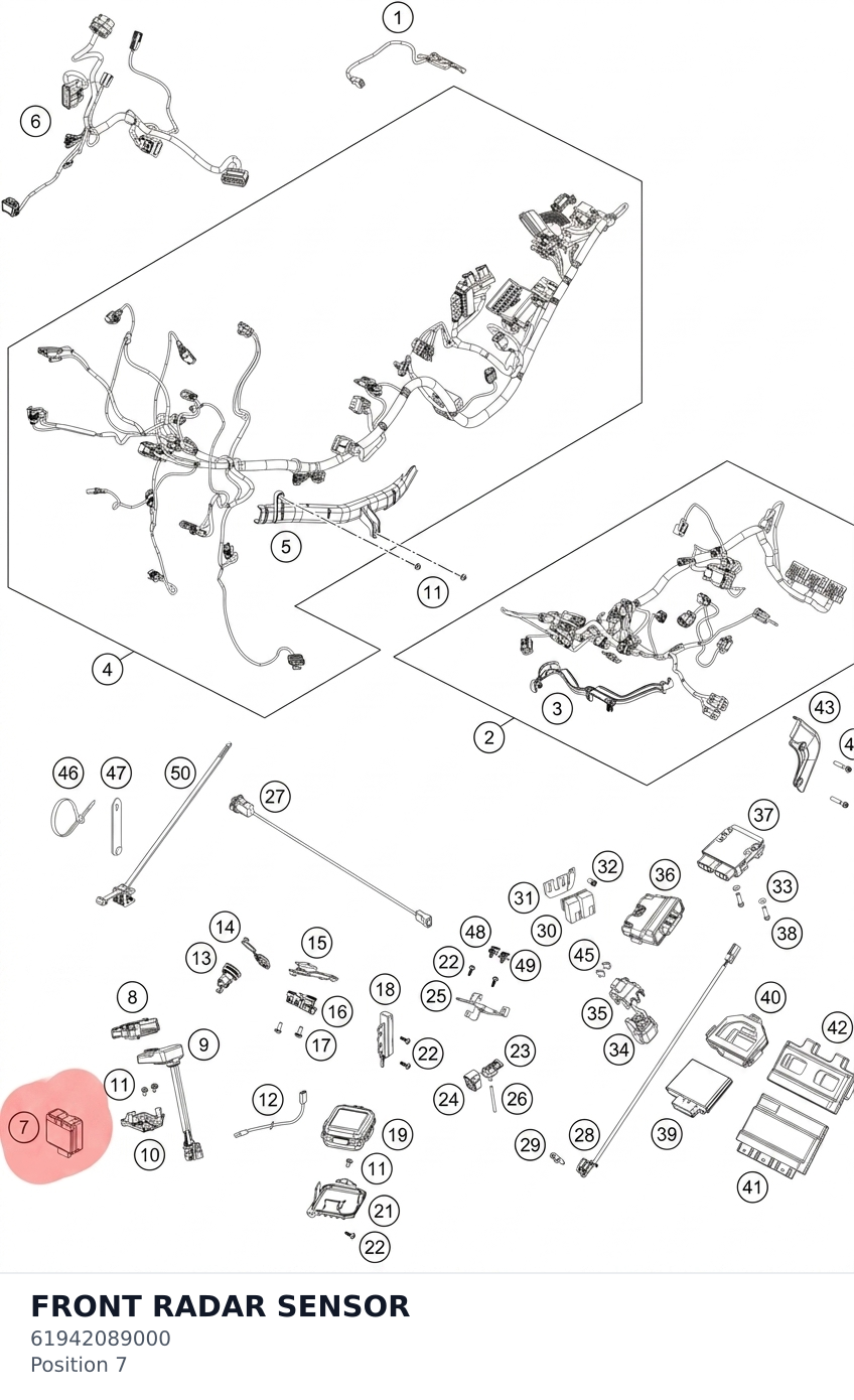 Diagram preview: FRONT RADAR SENSOR (61942089000)