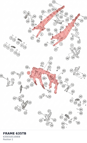 Diagram preview: FRAME 635TB (63503101100EB)
