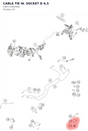 Diagram preview: CABLE TIE W. SOCKET D 6,5 (C90711092000)