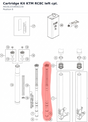 Diagram preview: Cartridge Kit KTM RC8C left cpl. (A618L101W002230)