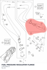 Diagram preview: FUEL PRESSURE REGULATOR FLANGE (27007088112)