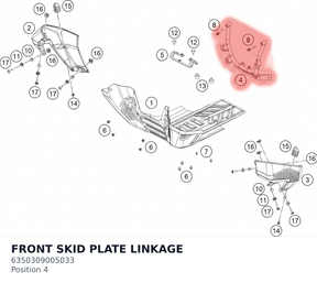 Diagram preview: FRONT SKID PLATE LINKAGE (6350309005033)