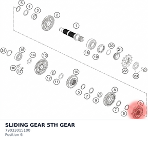 Diagram preview: SLIDING GEAR 5TH GEAR (79033015100)