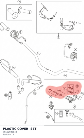 Diagram preview: PLASTIC COVER- SET (76502033144)