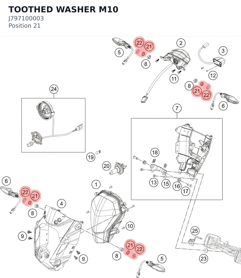 Diagram preview: TOOTHED WASHER M10 (J797100003)