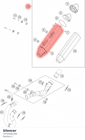 Diagram preview: Silencer (79705081200)