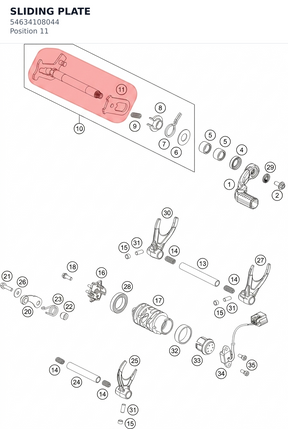 Diagram preview: SLIDING PLATE (54634108044)