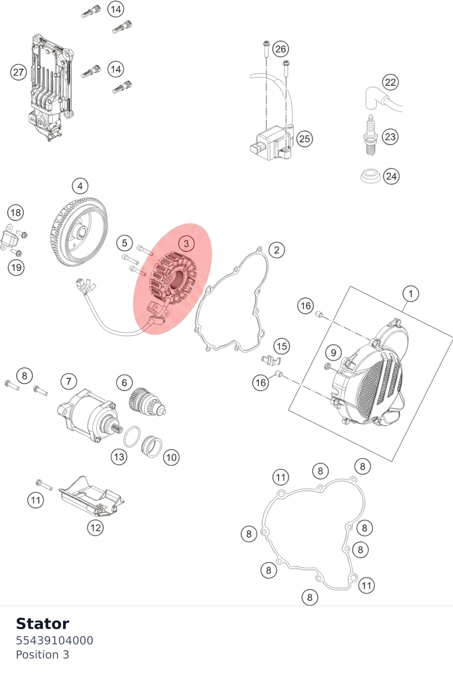 Diagram preview: Stator (55439104000)