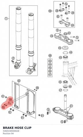 Diagram preview: BRAKE HOSE CLIP (5460108500028)