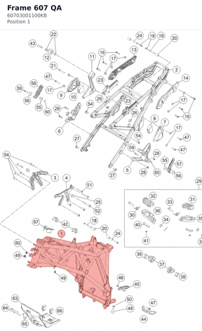 Diagram preview: Frame  607 QA (60703001100KB)