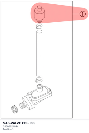 Diagram preview: SAS-VALVE CPL.              08 (78005024044)