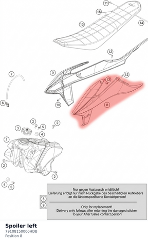 Diagram preview: Spoiler left (79108150000HDB)