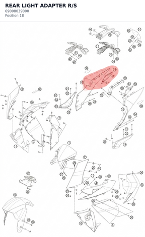 Diagram preview: REAR LIGHT ADAPTER R/S (69008039000)
