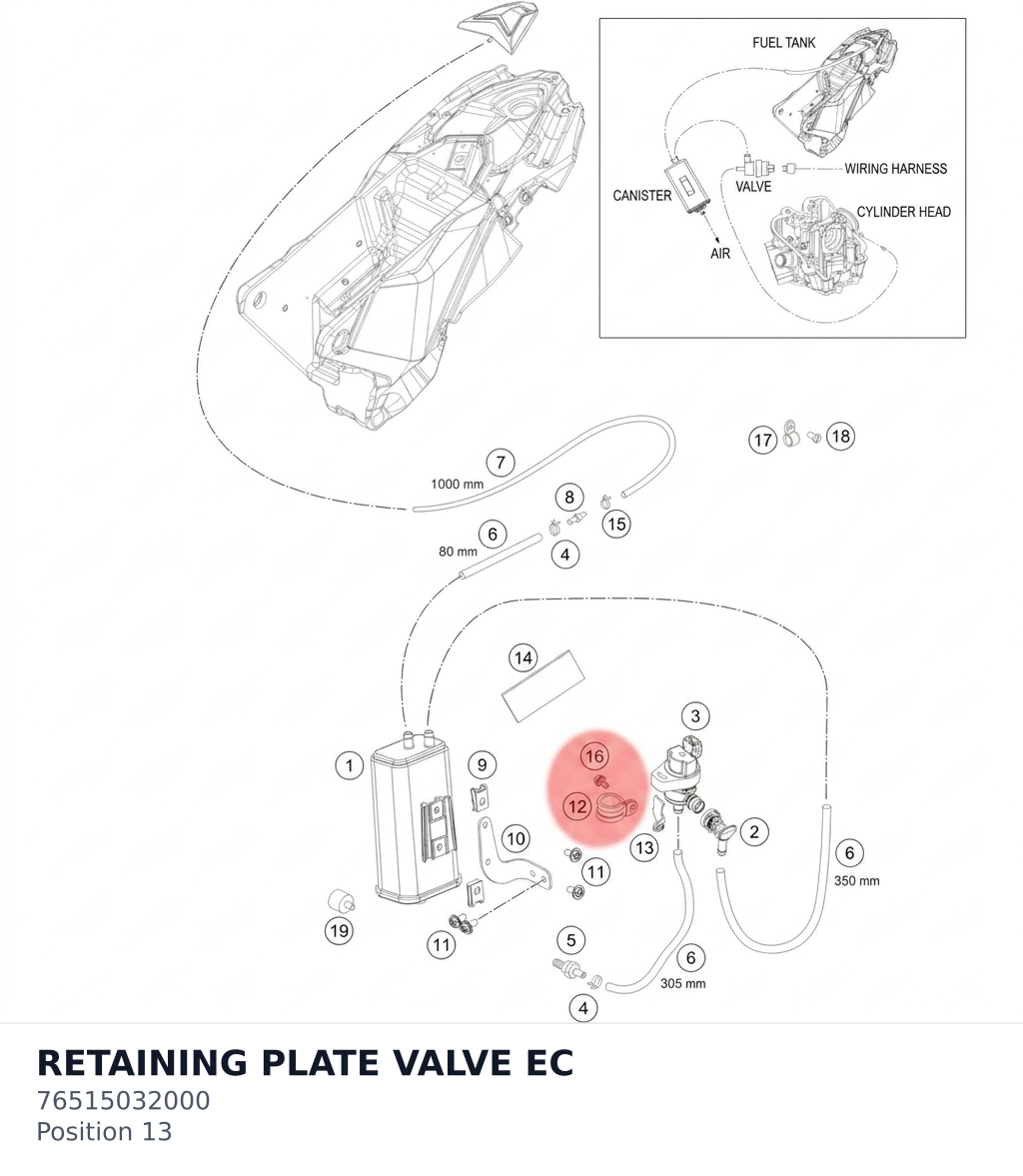 Diagram preview: RETAINING PLATE VALVE EC (76515032000)