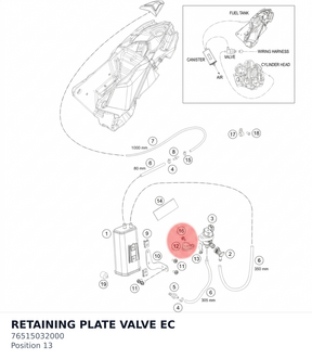 Diagram preview: RETAINING PLATE VALVE EC (76515032000)