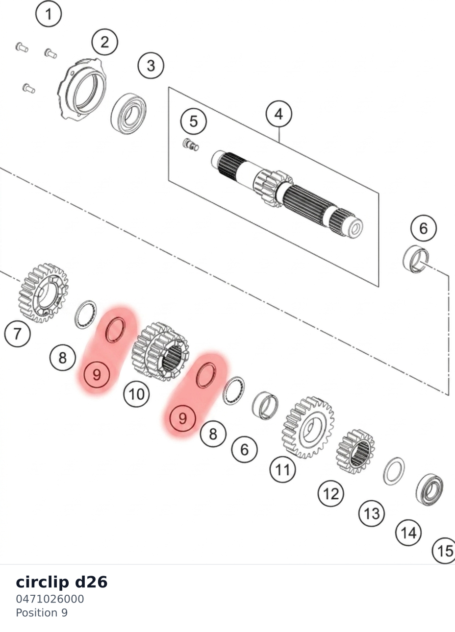 Diagram preview: circlip d26 (0471026000)