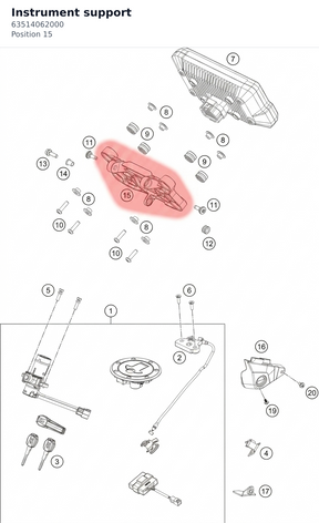 Diagram preview: Instrument support (63514062000)