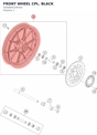Diagram preview: FRONT WHEEL CPL. BLACK (9300900104430)