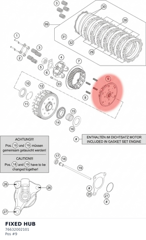 Diagram preview: FIXED HUB (76632002101)