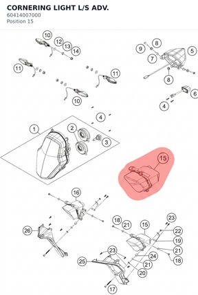 Diagram preview: CORNERING LIGHT L/S ADV. (60414007000)