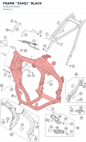 Diagram preview: FRAME ''554Q1'' BLACK (5540310110033)