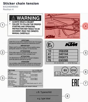 Diagram preview: Sticker chain tension (64104099000)