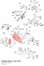 Diagram preview: Engine brace, rear, left (A62403007000C1)