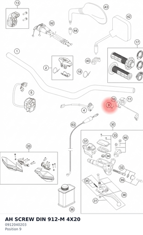 Diagram preview: AH SCREW DIN 912-M 4X20 (0912040203)