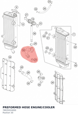 Diagram preview: PREFORMED HOSE ENGINE/COOLER (78935024000)