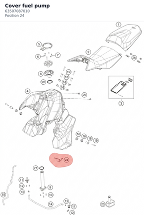 Diagram preview: Cover fuel pump (63507087010)