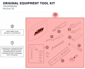 Diagram preview: ORIGINAL EQUIPMENT TOOL KIT (76029099000)