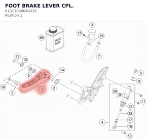 Diagram preview: FOOT BRAKE LEVER CPL. (6131305004433S)