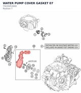Diagram preview: WATER PUMP COVER GASKET 07 (75035053000)