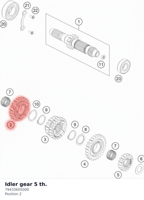 Diagram preview: Idler gear 5 th. (79433605000)