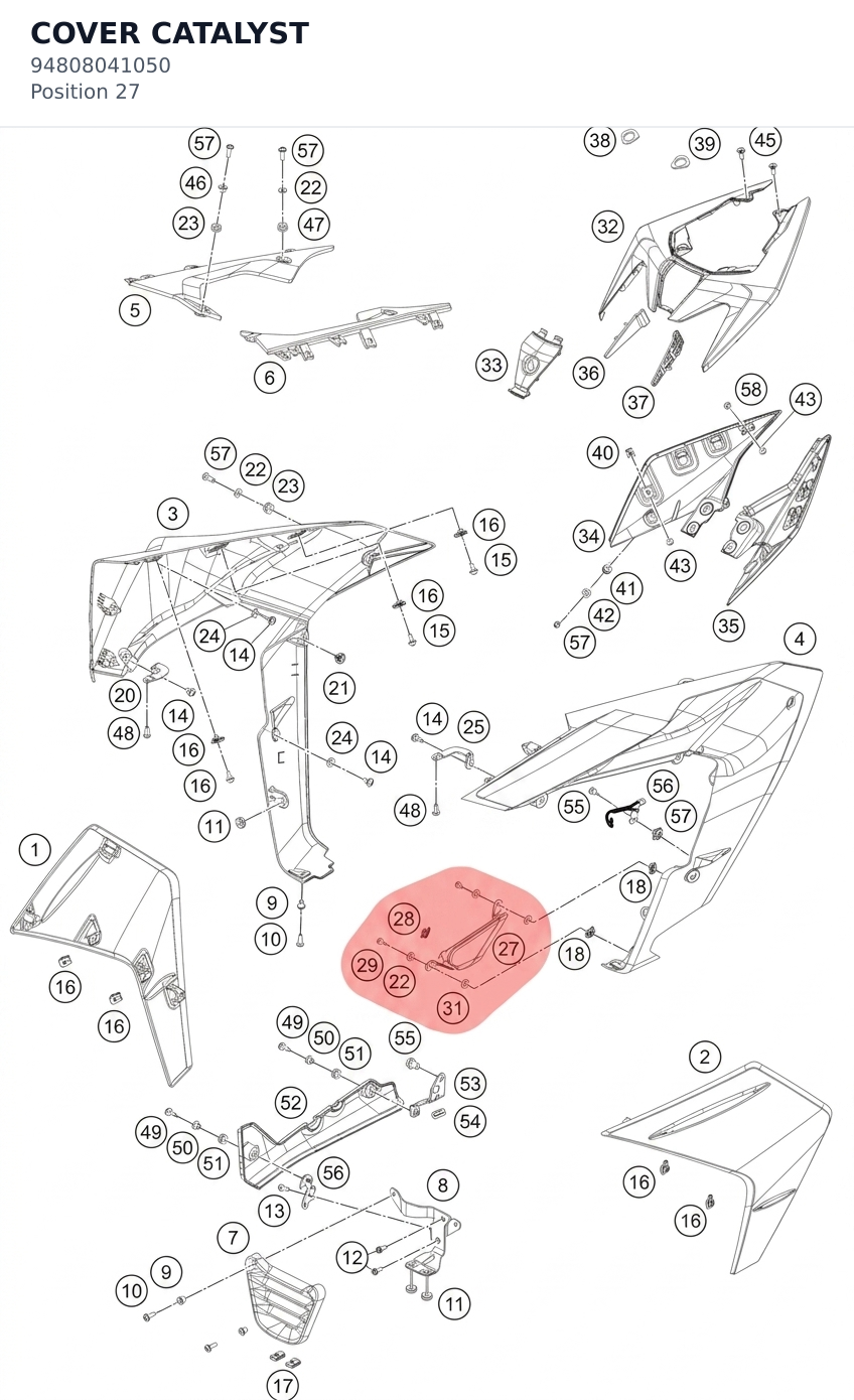 Diagram preview: COVER CATALYST (94808041050)