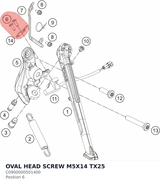 Diagram preview: OVAL HEAD SCREW M5X14 TX25 (C0900000501400)