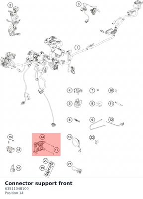 Diagram preview: Connector support front (63511048100)